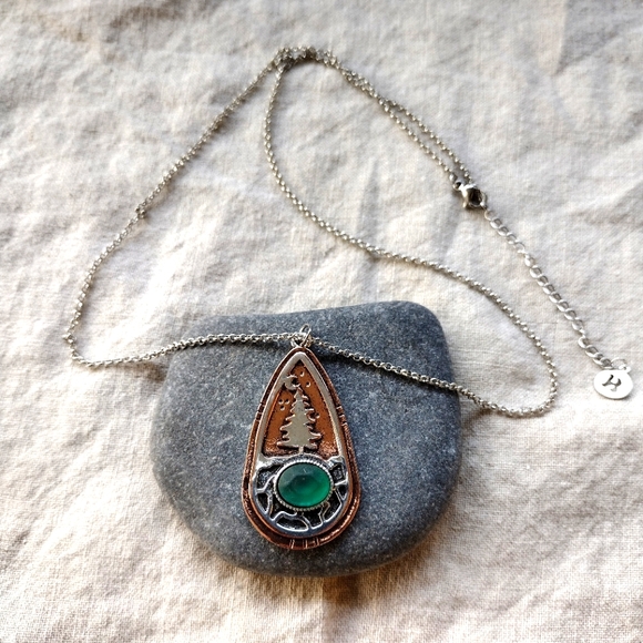 Jewelry - Last ONE!!! Pine Tree Moon Necklace